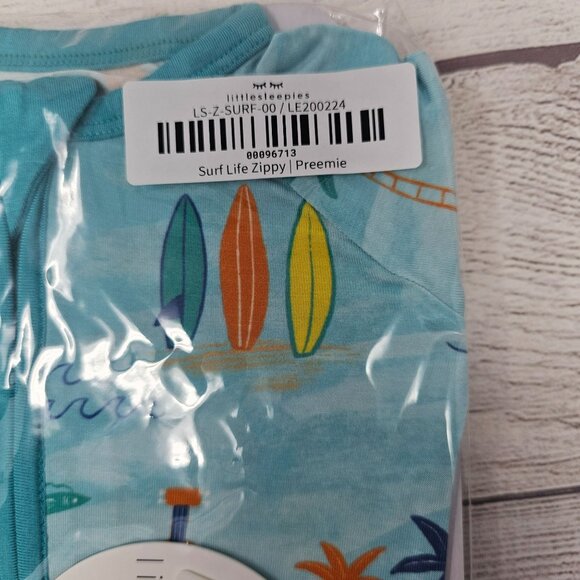 NIB Little Sleepies Surf Life Zippy Size Preemie - Picture 2 of 3